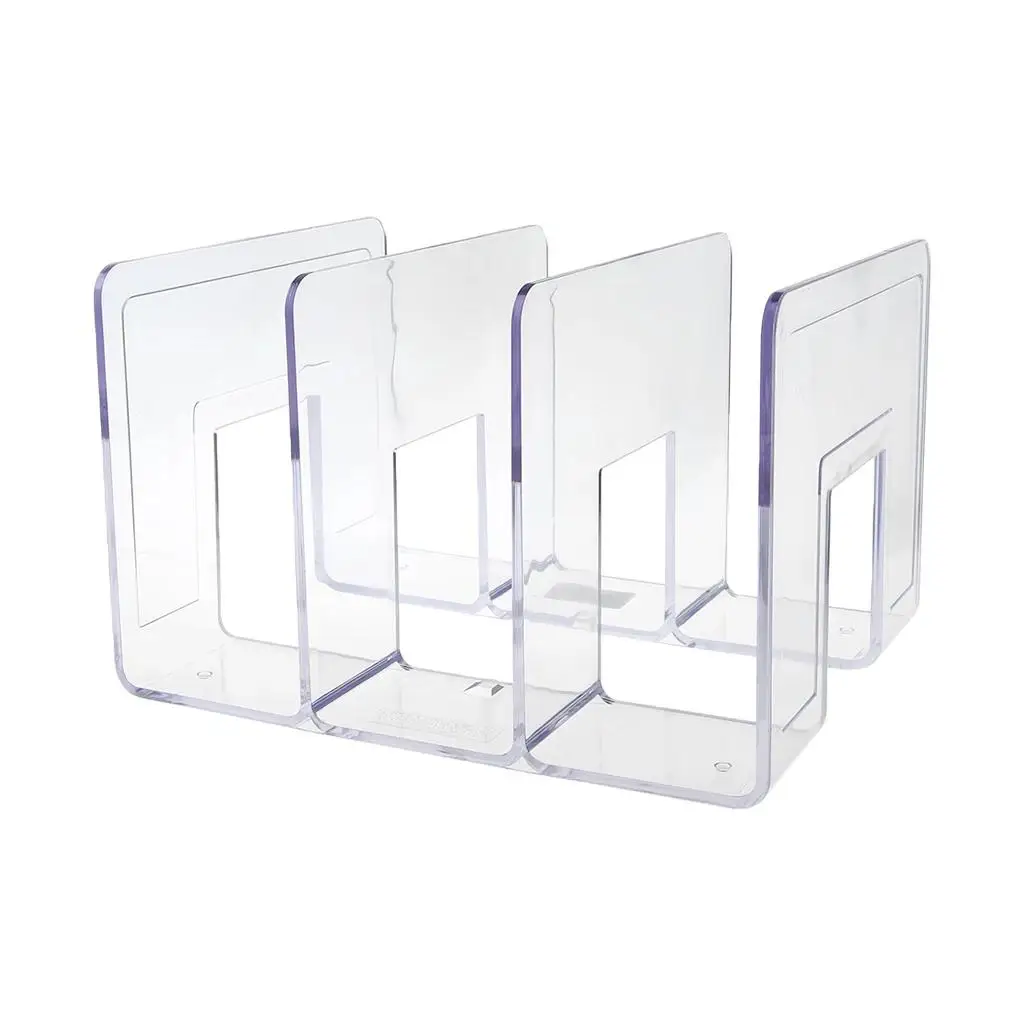 Transparent Acrylic Multi-layer Book Shelf Decorative Bookend Home Room Office School Library Stationery Supplies Gifts