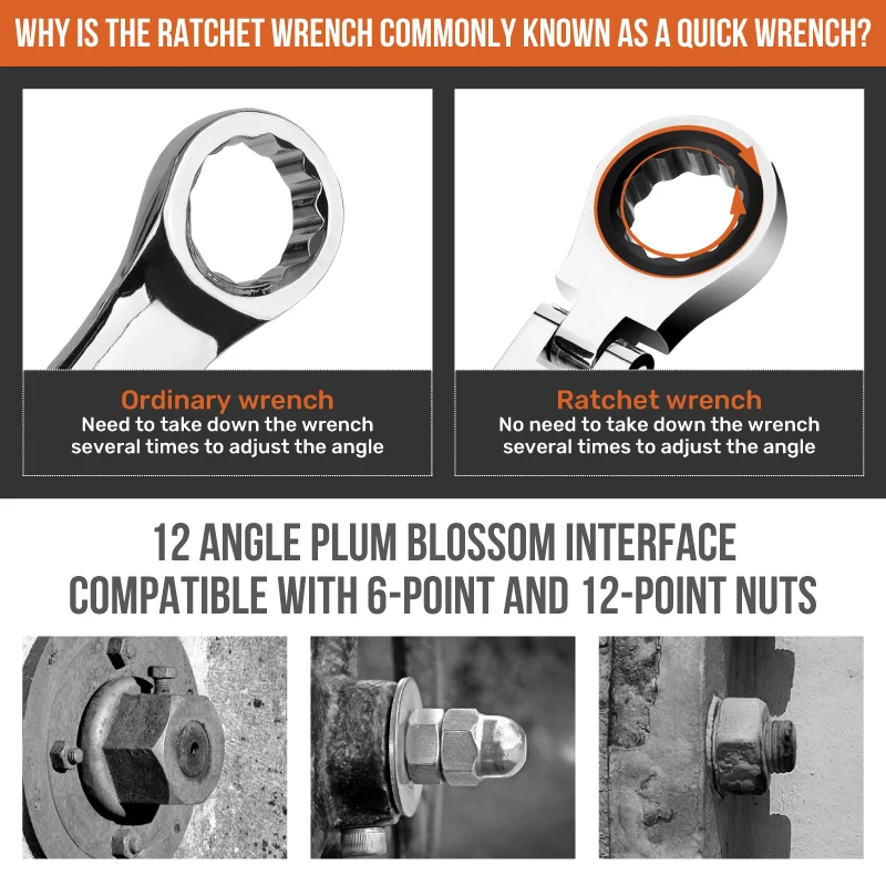 Zestaw kluczy nasadowych z regulacją momentu obrotowego Hi-Spec 8-19 mm, uniwersalny klucz do napraw rowerów i motocykli, zestaw narzędzi mechanicznych