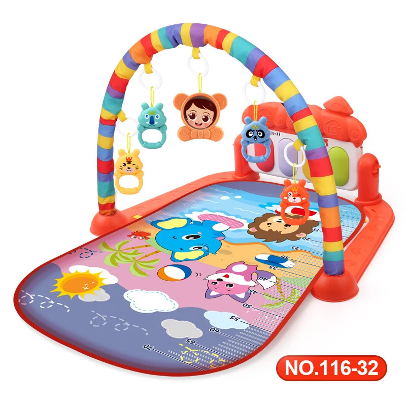 

YRB Baby Kick Play Piano Gym Infant Tummy Time Play Mat 0-12 Months Newborn Musical Educational Toy Great Gift For Newborn Baby