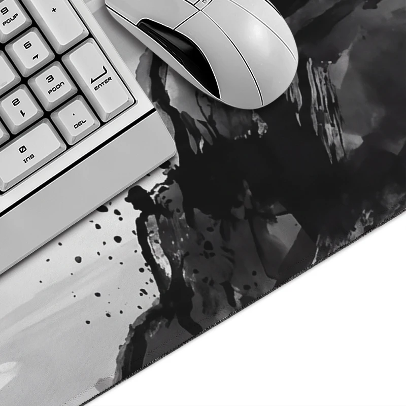 Mouse Pad Ink Mountain Samurai Gamer printon demand HD Large Mousepad XXL Mechanical Keyboard Pad Soft Carpet Non-Slip Computer