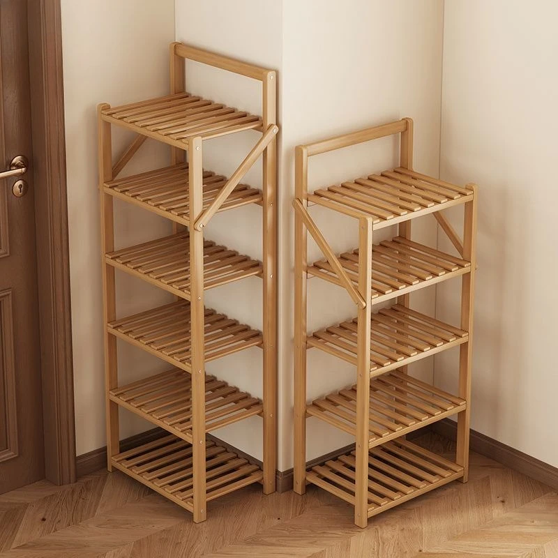 Installation-free foldable multi-layer long strip shoe rack household narrow rental room storage rack small dormitory shoe rack