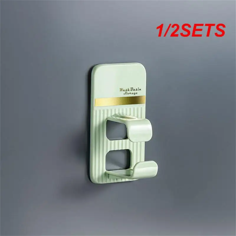 

1/2SETS Traceless Hook Solid Load-bearing Punch-free Hook No Trace Fixed Fashionable Bathroom Storage Accessories Bathroom Hook