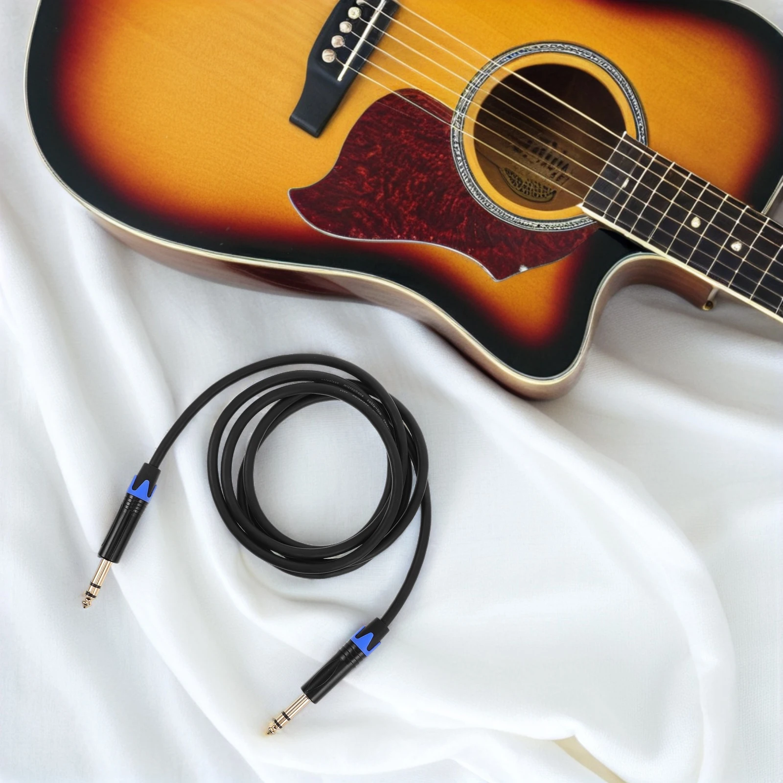 

Guitar Cable for Musical Instrument Electric Connection Cables Bass Audio Microphone Metal Balanced
