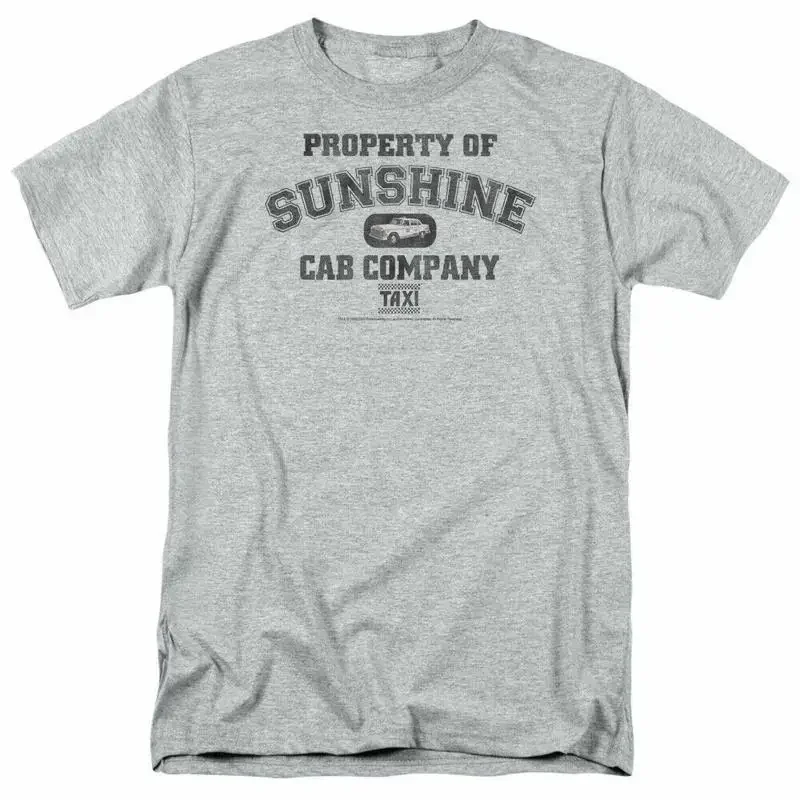 Taxi Property Of Sunshine Cab T Shirt Mens Licensed Classic TV Show Sport Gray