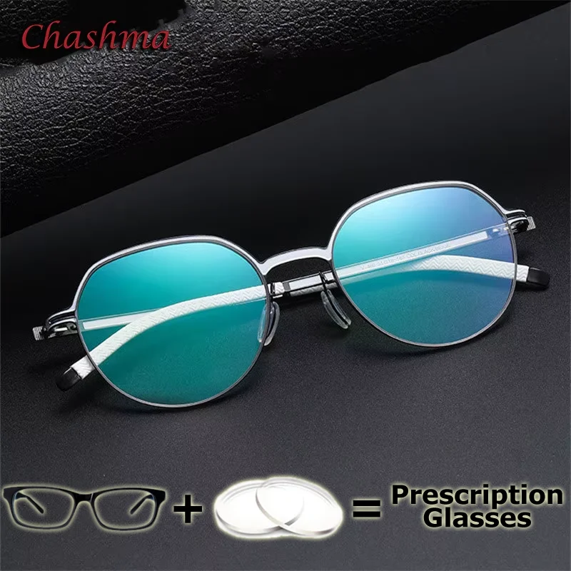 

Chashma Prescription Glasses Women Optical Anti Blue Block Durable Multifocal Progressive Lenses Men Fashion Round Spectacles