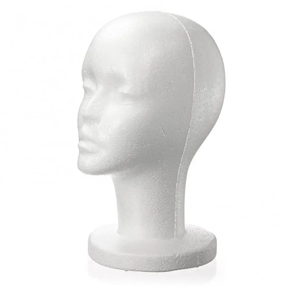 54*31cm Fashion Female White Foam Mannequin Hat Cap Wig Women Head Display Holder Model