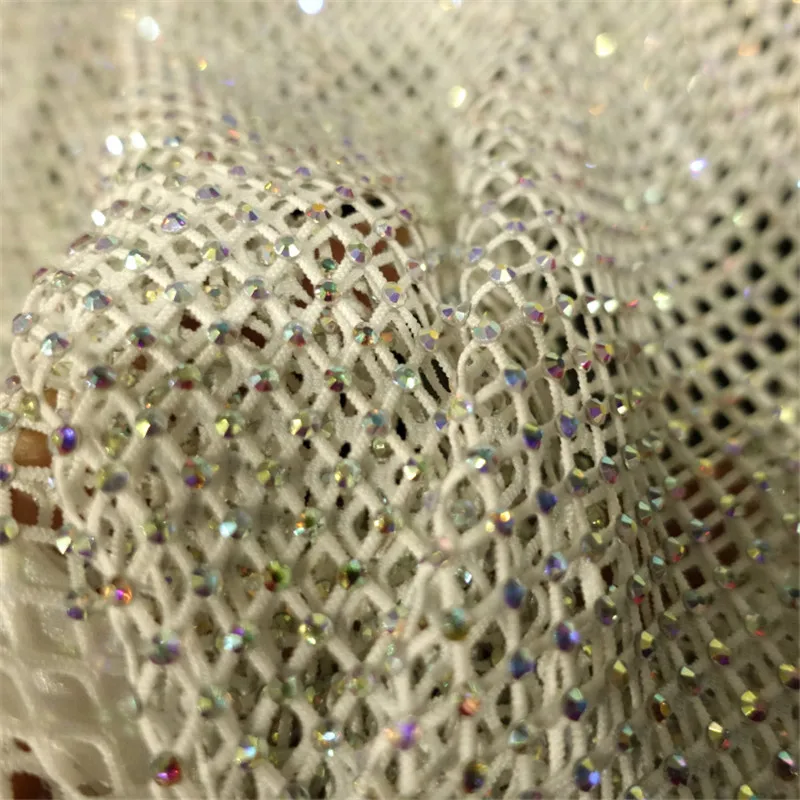 Women Crystal Colorful Rhinestones Shiny Sexy Y2K Tank Tops High Quality Party Club Sexy See Through Mesh Hollow Out Diamond