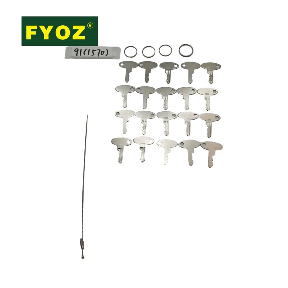 20pcs Ignition Keys For Ford/New Holland Tractor 1210 1320 1520 1530 1620 1630 1715 1720 1725 1920 Part 1570 ELI80-0089