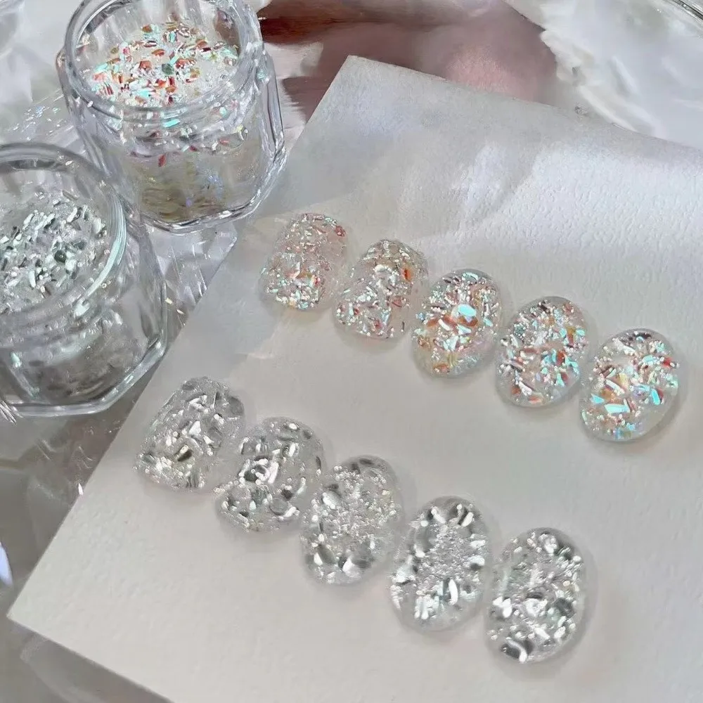 Fashion Glitter Nail Art Sequins Blinking Nail Art DIY Nail Art Charms Sequins Flash Nail Art