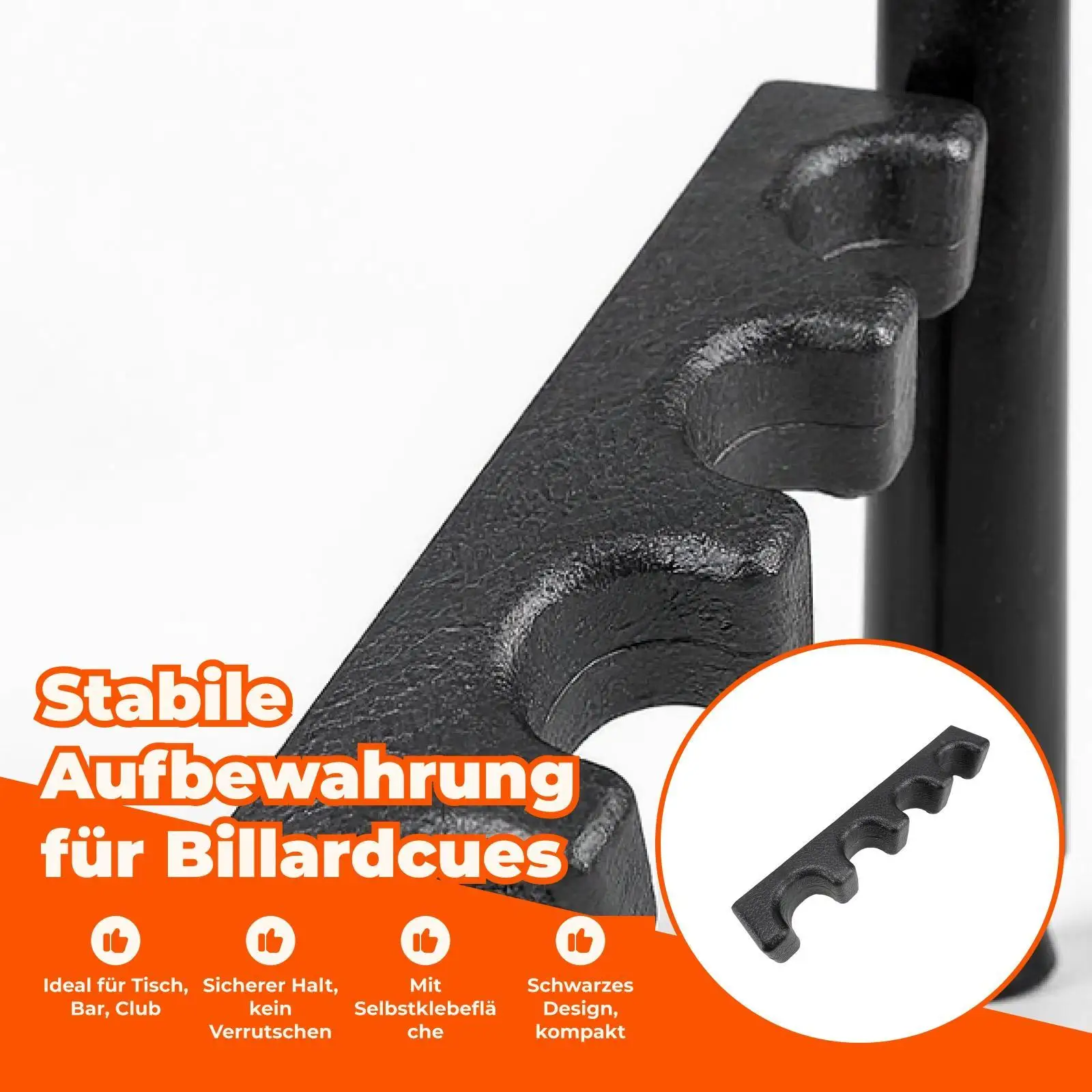 

Portable Billiard Cue Holder PP Material Table Clip Rest Rack Traffic Hot Search Cue Stand for Pool Club Setup