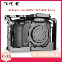 Jaula de cámara Topcine para Panasonic GH5 GH5S GH5II, jaula de cámara con soporte de zapata fría Arri, riel de liberación rápida Arca de 3/8 orificios