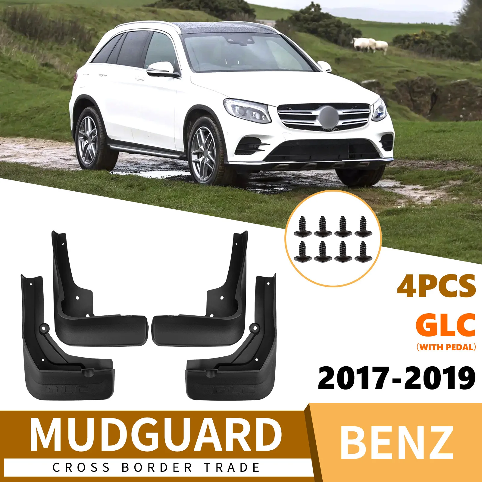 

Suitable for Mercedes-Benz GLC 2017-2019 with pedal fender tiles front and rear car accessories off-road hot sale