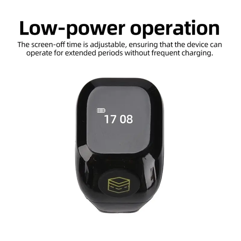 A84X-Electronic For Prayer 3In1 Bluetooth Ring Counter With OLED Display, Interchangeable Shaft Tasbih Counter Green