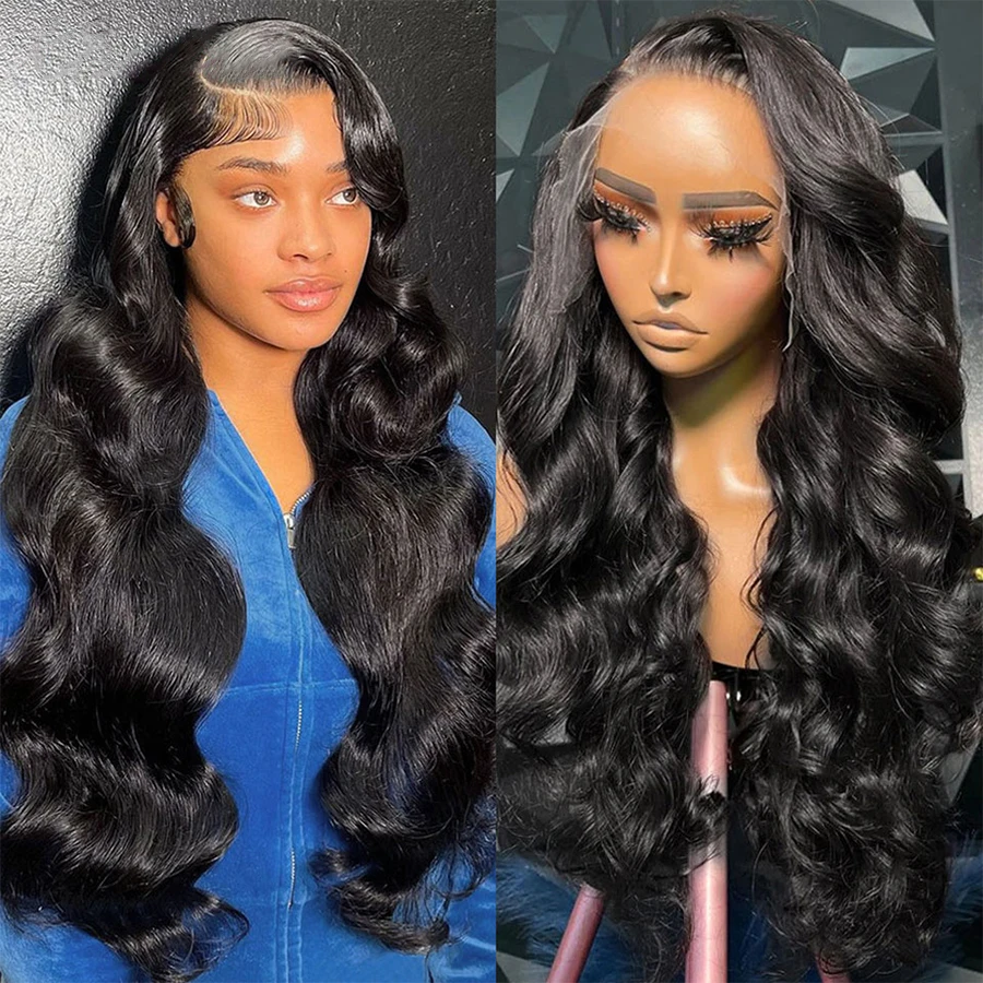 13X4 Transparent Body Wave Lace Front Human Hair Wigs For Women 30 32 34 Inch Brazilian Human Hair Lace Frontal Wig PrePlucked