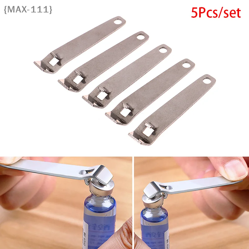 【F2-MAX111】5-teiliges Multifunktionales Edelstahl-Öffner-Set für Flüssigkeitsampullen und -fläschchen