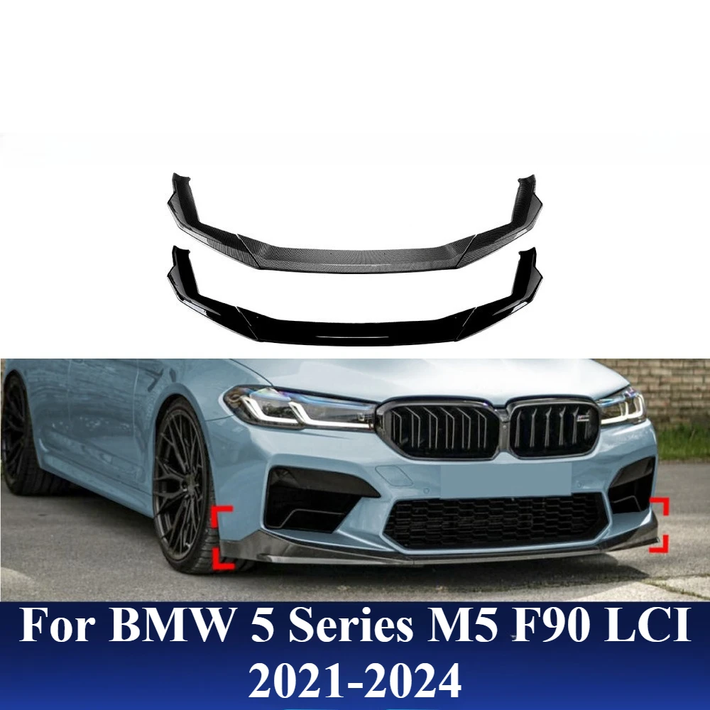 

For BMW 5 Series M5 F90 LCI 2021-2024 Front Lip Splitter Spoiler Front Bumper Diffuser Body Kit Exterior Modification Accessory