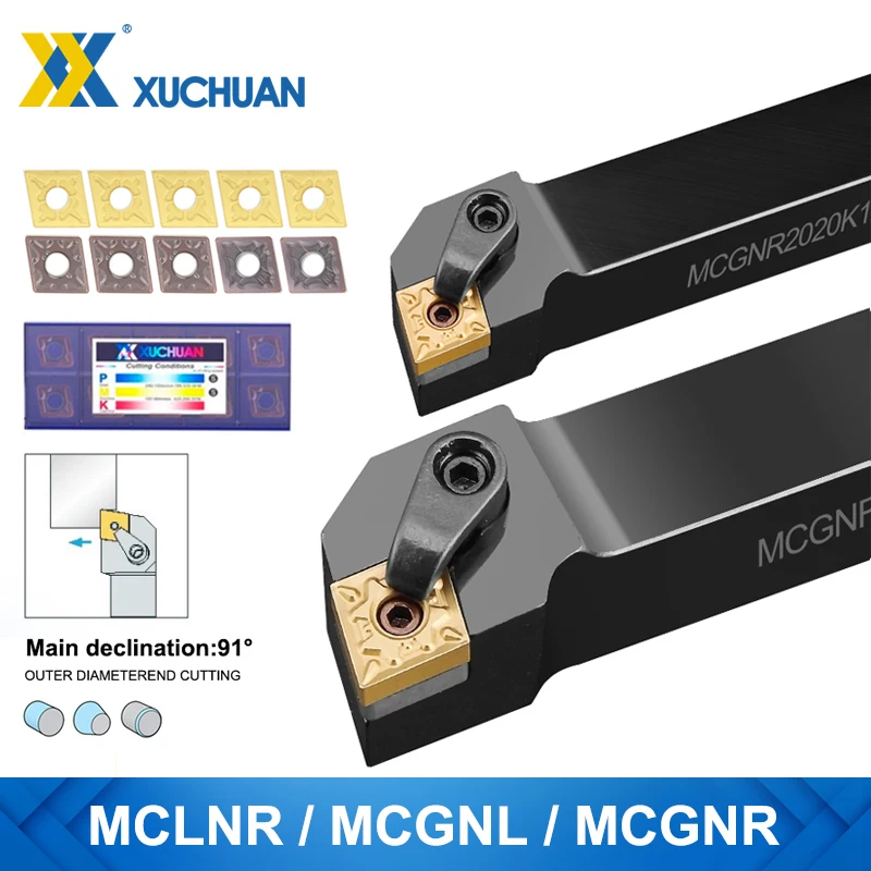 

Turning Tool MCLNR MCGNL MCGNR External Turning Tool Holder Lathe Bar Carbide Insert CNMG Lathe Tool