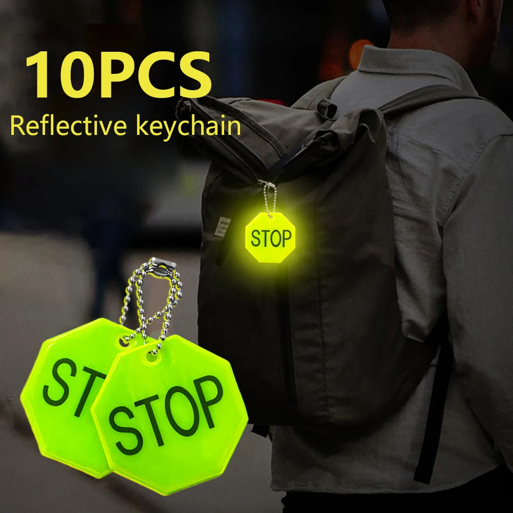 10 قطع الإبداعية وقف إلكتروني المفاتيح عاكس تحذير قلادة ليلة السفر دراجة حقيبة قلادة الملحقات #1
