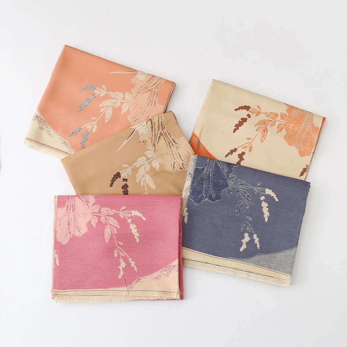

New Autumn and Winter Scarf Women's Lotus Versatile Travel Warm Double-sided Shawl High-quality Shawl Large Square Scarf