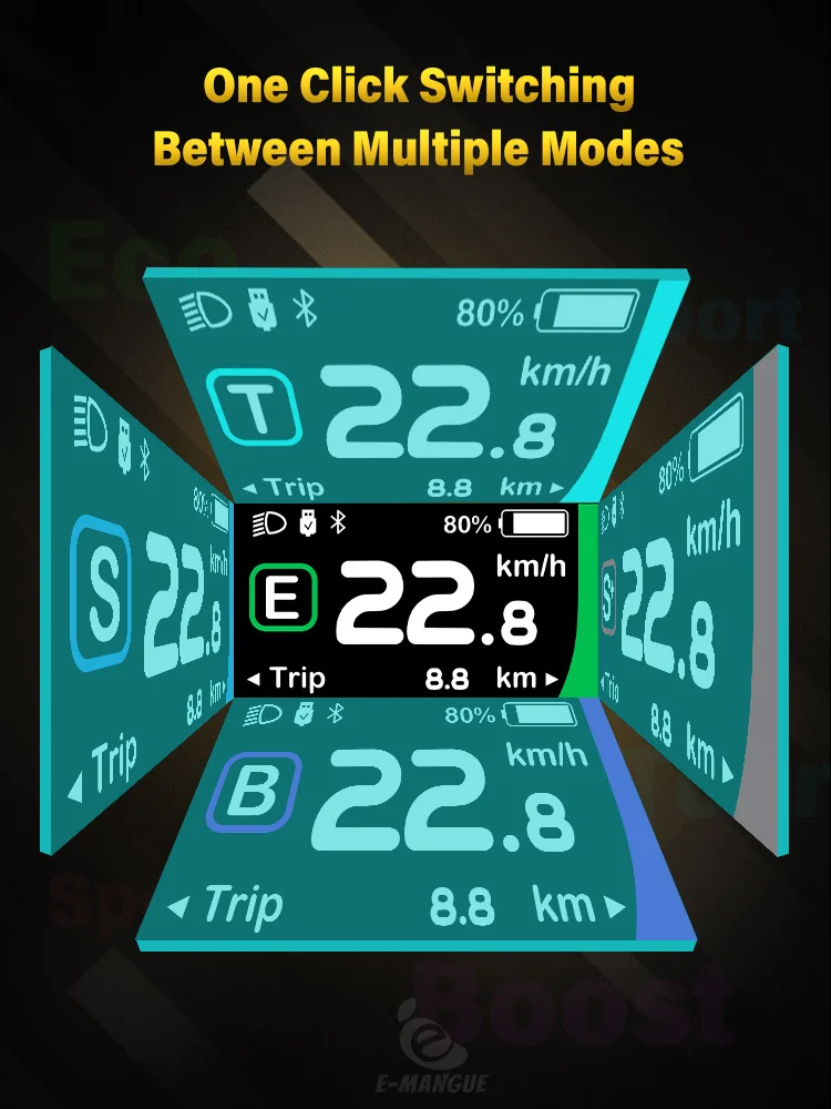 Bafang DPC245 TFT LCD Display 0-6 Modi Bluetooth 5.1 Tachometer für Bafang Mittelmotor CAN Protokoll M510 M600 M560 M510 M420 – Detail 7