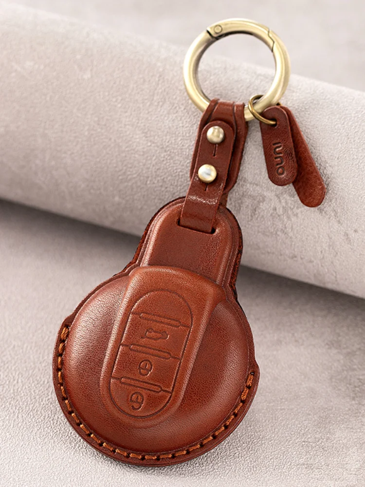 Ochraniacz ze skóry naturalnej na kluczyk BMW Mini Cooper F54 F55 F56 F57 F60, etui na pilot — 2