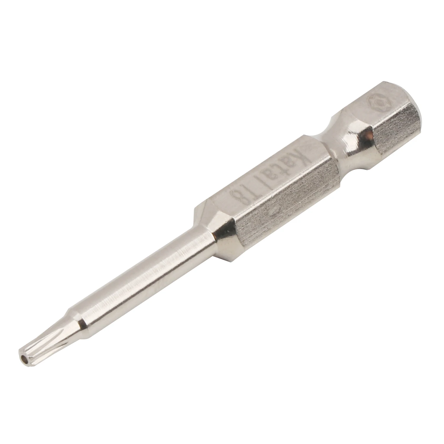3 Piece 50mm Long T8 Torx Security Screwdriver Bit Set, 1/4 Inch Hex Shank S2 Steel Magnetic T8H Torx Star Bits with Hole