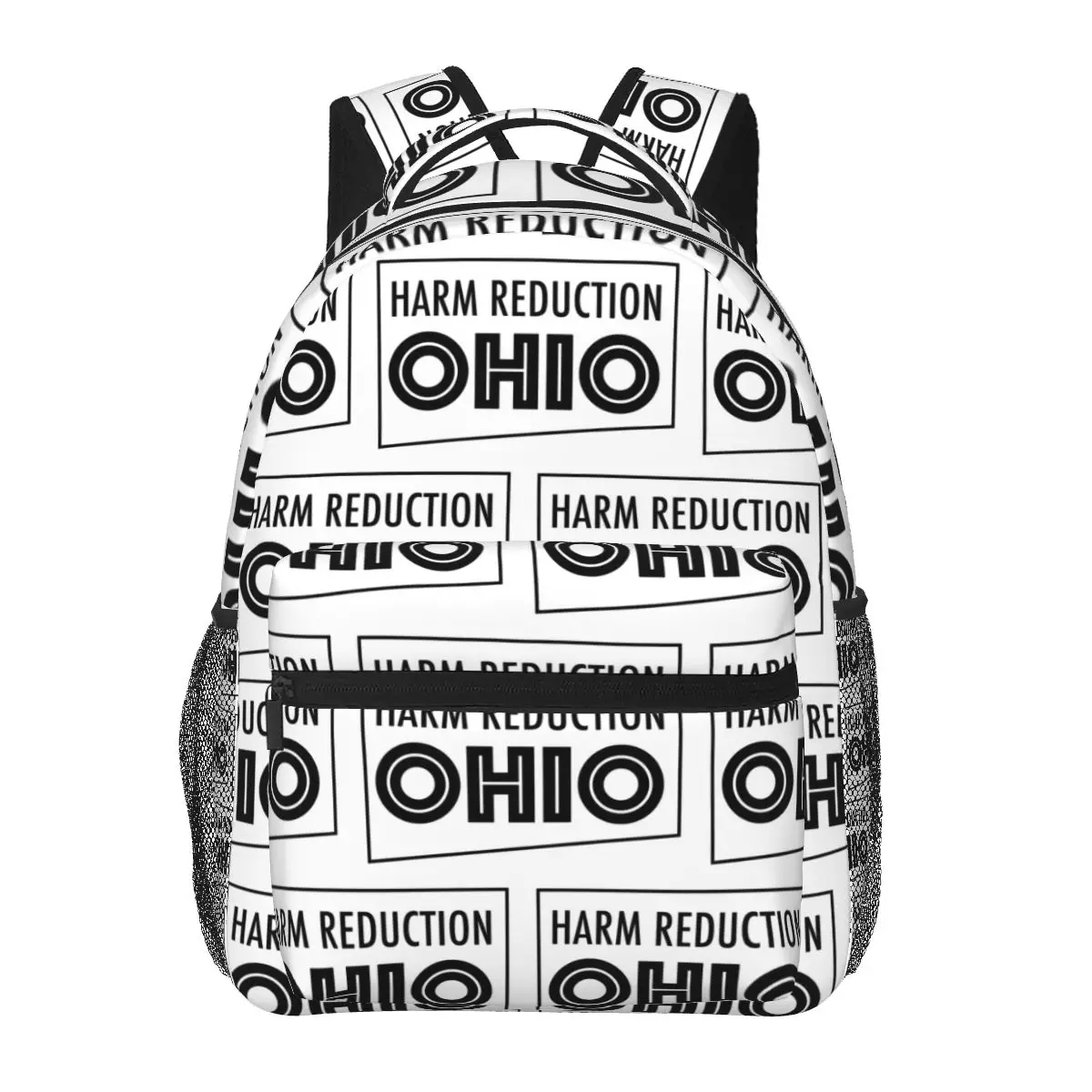 Harm Reduction Ohio Backpacks Boys Girls Bookbag Students School Bags Cartoon Kids Rucksack Shoulder Bag Large Capacity