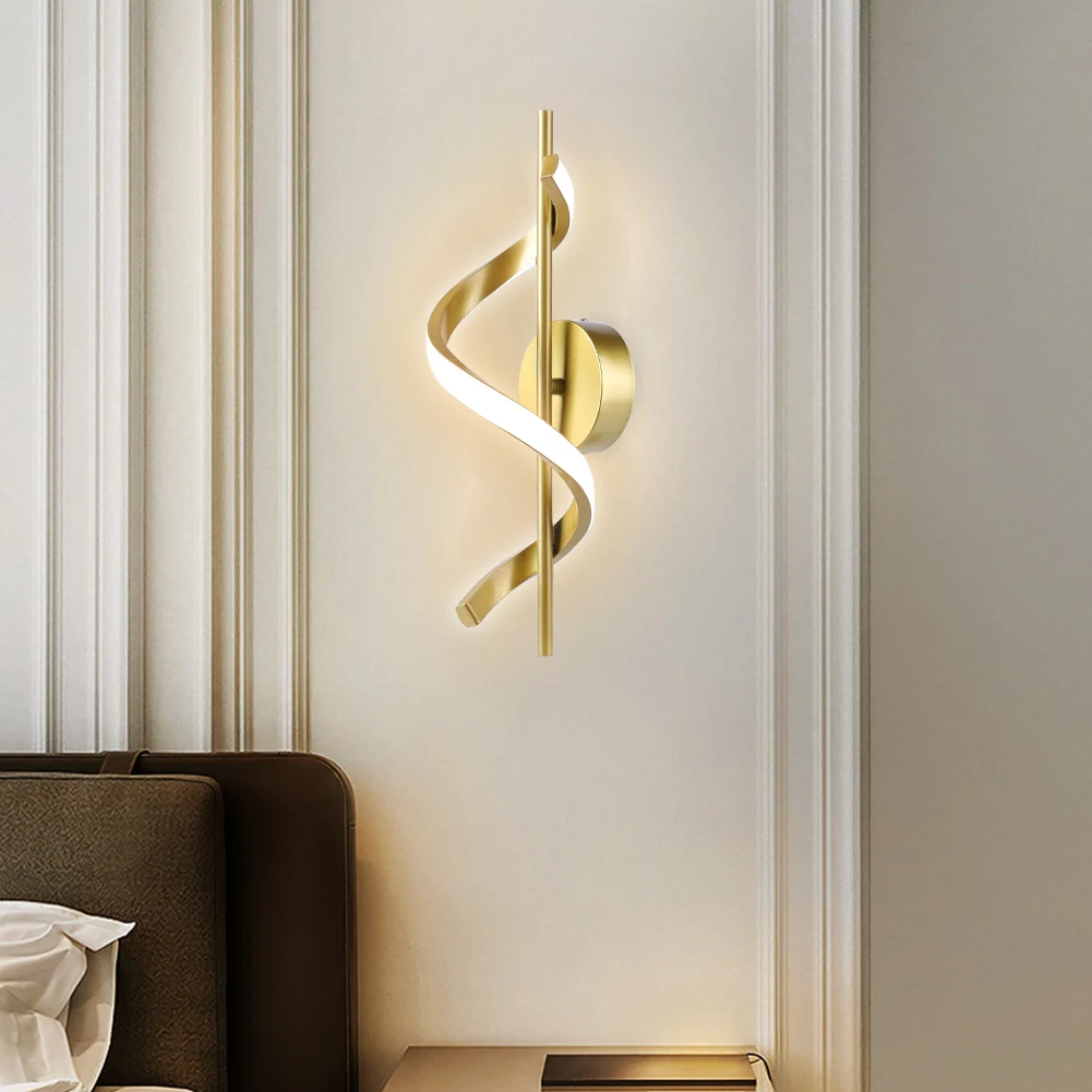 LED Wall Lamp Spiral Design Indoor Wall Lights Outdoor Modern Sconce Lamp Interior Lighting Fixture Home Decor