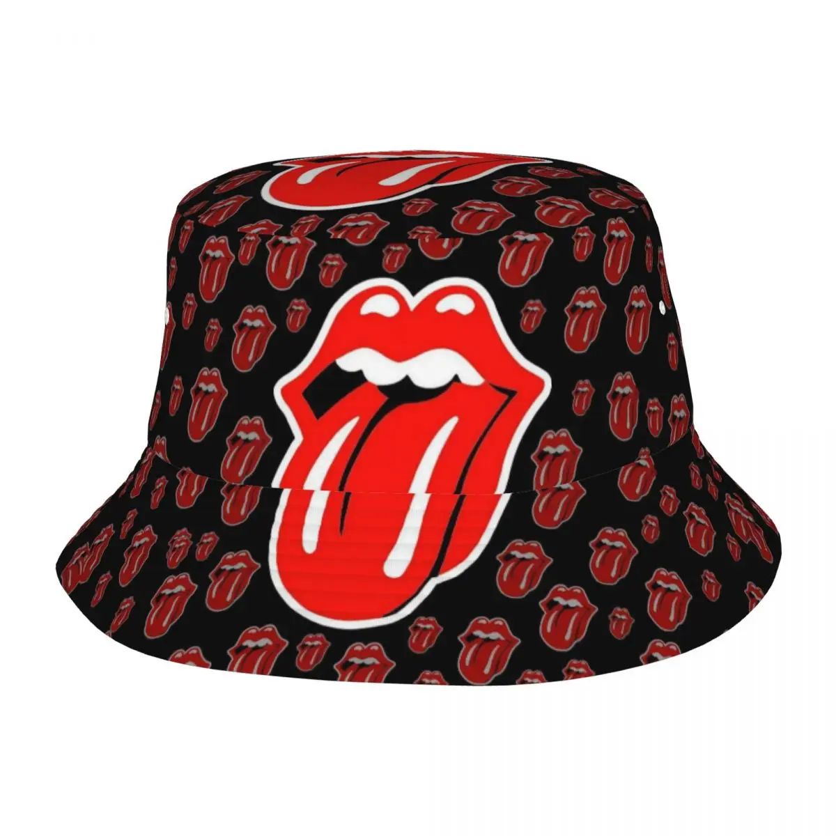 Multi functional Rock Band R-Rolling-Stone fisherman hat, suitable for travel and outdoor activities