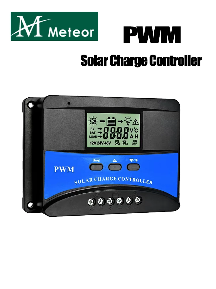 Contrôleur de Charge solaire 10A 20A 30A 12V 24V 48V, régulateur PV PWM, contrôleur de Charge et de décharge solaire pour Lifepo4, Lithium, plomb et acide
