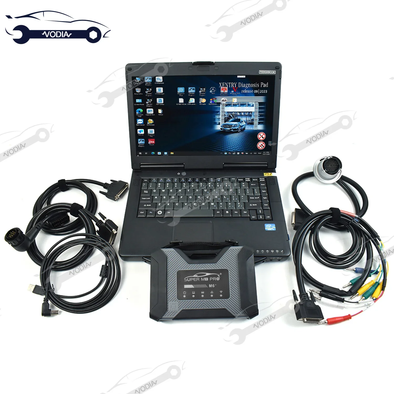 Super MB PRO M6+ Add NEW For  M6 Plus DOIP V-CI For BENZ Dealer Diagnosis Car Truck Bus VAN Scanner and cf53laptop