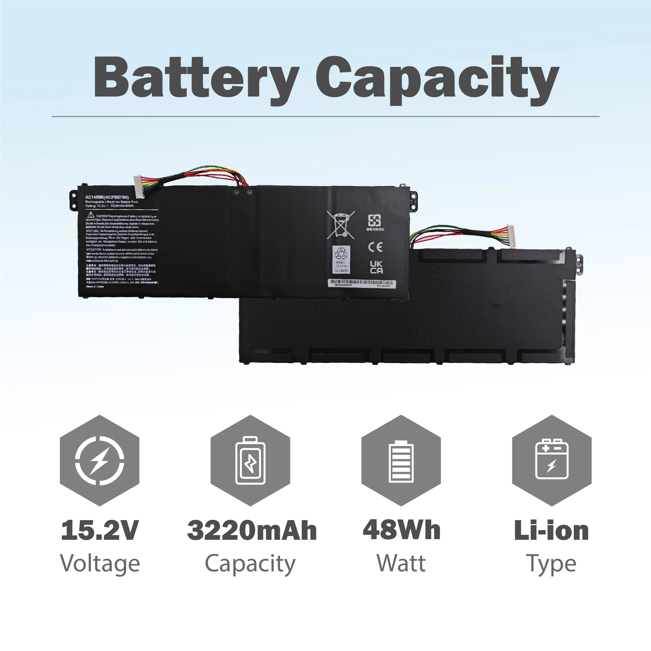 AC14B8K AC14B3K Bateria do laptopa Acer Aspire R5-571T R5-571TG S14 CB3-511 Swift 3 3S F314-51 E5-77 SF314-51 R 11 R3-131T S14