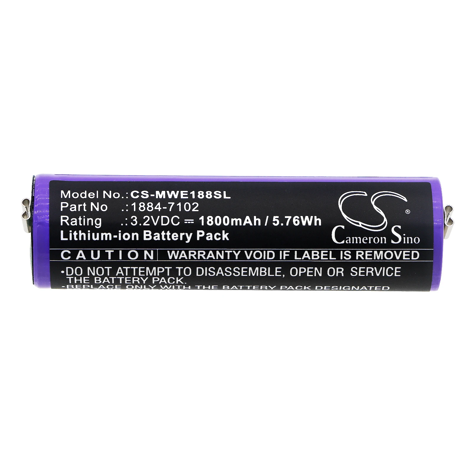 LiFePO4-Rasierakku für Moser, 3,2 V, 1800 mAh, kompatible Modelle: 1884 Li+Pro, Ermila 1884, Ermila 1885