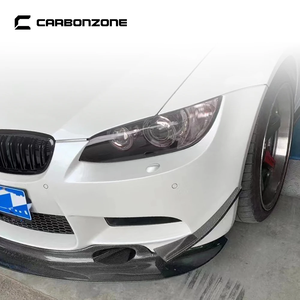 For BMW M3 E92 E93 Wing Knife Carbon Fiber Splitter Canard Fin Front Bumper Body Kit 2005-2012 GT4 Style car accessories