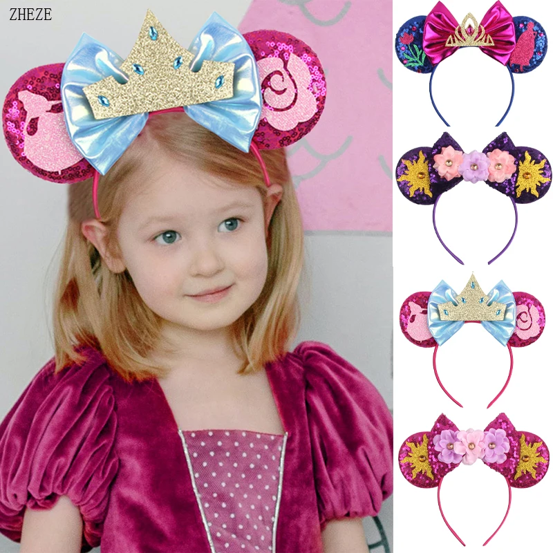 2024 Chic Crown Disney Mouse Ears Headband For Girls Sequin 5