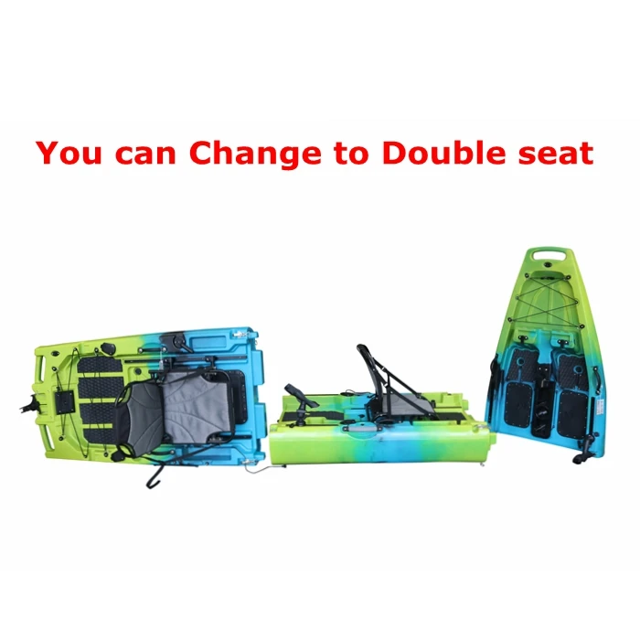 2025 NEW Modular Kayak 9.5ft Pedal Fin Drive Fishing Kayak,Super Lightweight,Foot Pedal Paddle Motorized Plastic Kajak EasyStore view 6