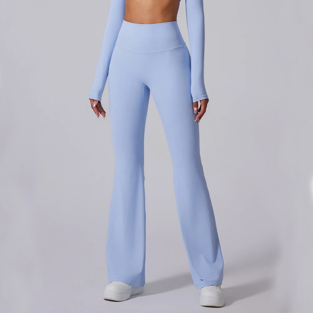 

Yoga Pants Women High Waist Wide Leg Pants Women Gym Workout Fitness Sports Flared Pant Latin Dance Trousers Flare Leggings