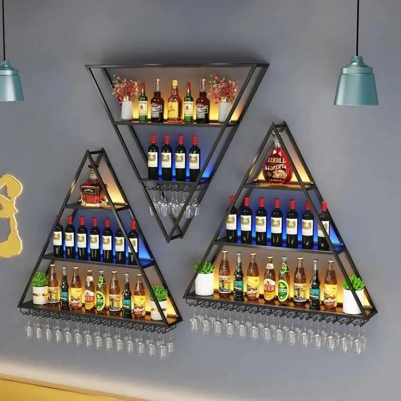 

Bar Whiskey Cabinet Showcase Kitchen Wine Refrigerator High End Drinks Luxury Room Antique Rack Vitrinas Wall Iron Bar Furniture