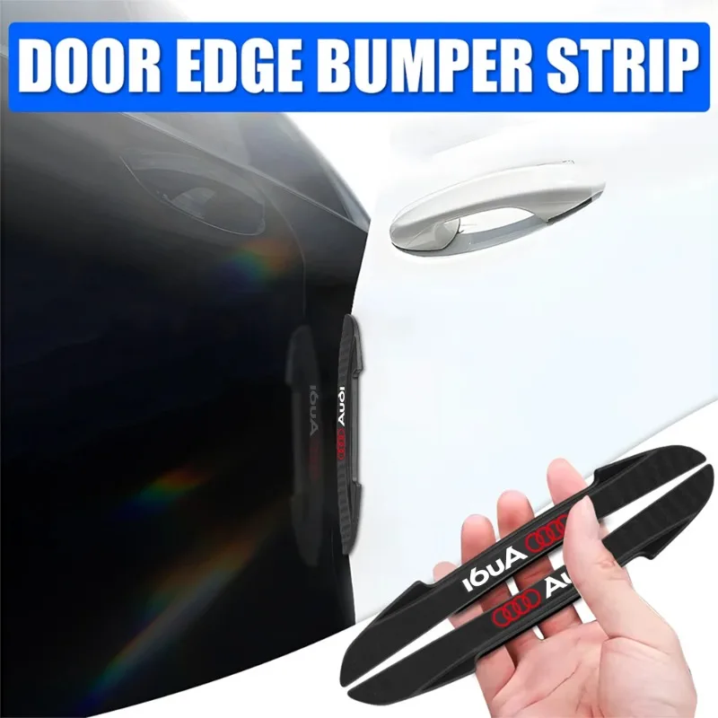 

4pcs Rubber Car Door Edge Anti Collision Strips Protector Stickers For Audi A3 A4 B8 8P B9 8V B6 A5 B7 A1 A6 C6 Q3 Q5 C7 A7 TT