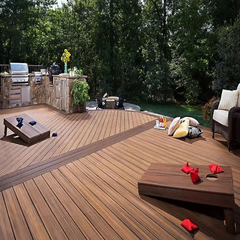 

Customized size Wholesale Solid Hard Co-extrusion Wood Plastic Composite Decking Waterproof Floor for Roof Deck Garden Outdoor F