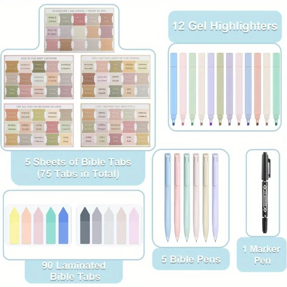 

All-in-One Art & Study Kit (25 Pieces): From Highlighting to Hand Lettering, Meets Both Creative Expression & Note Organization