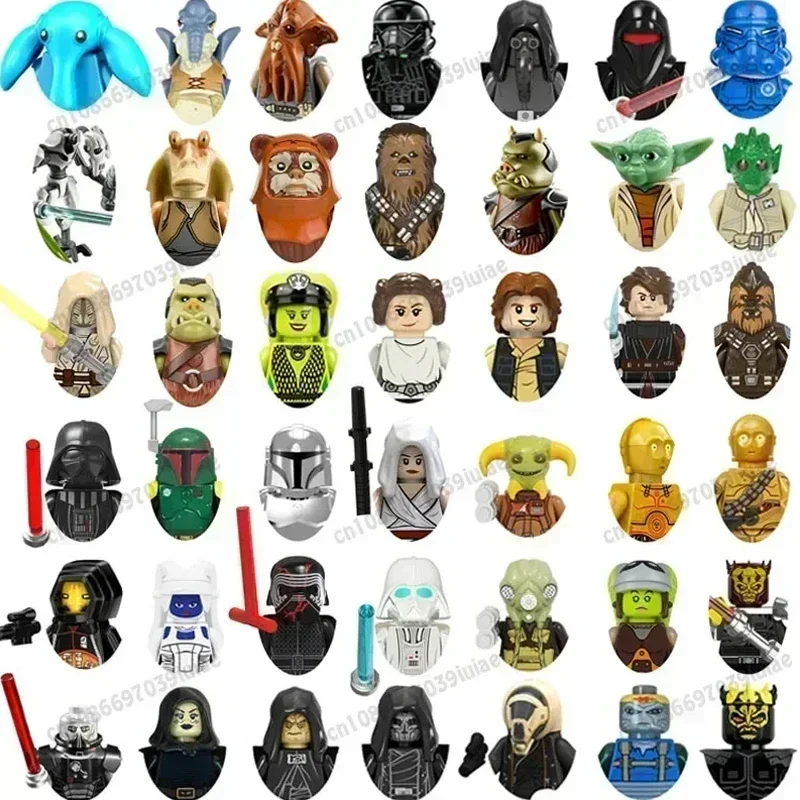 

HEROCROSS STAR WARS Count Dooku Obi-Wan Han Solo Robot Figure Toy Bricks Assembling Doll Building Blocks Birthday Present PG656