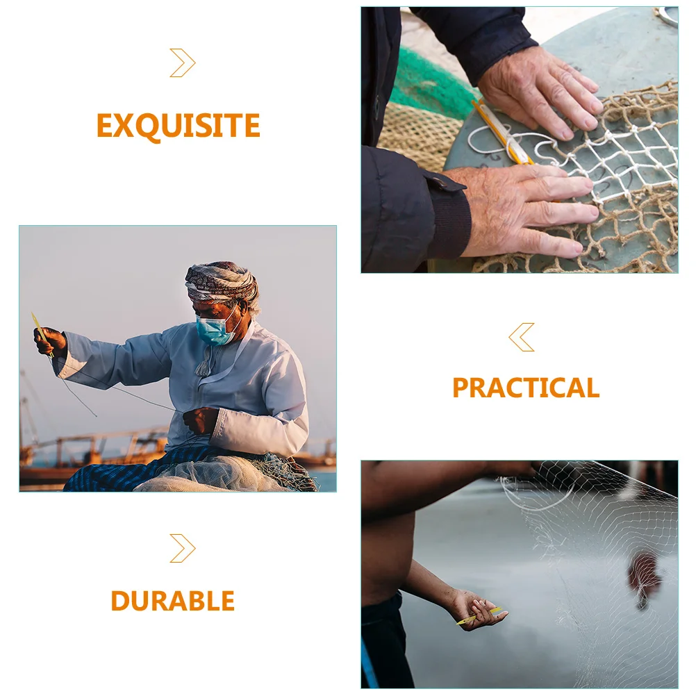 تتضمن طقم إصلاح مكوكات شبكة الصيد مكون من 40 قطعة بإبر إصلاح متعددة الأحجام لشبكة النسيج المدمجة وخفيفة الوزن #1