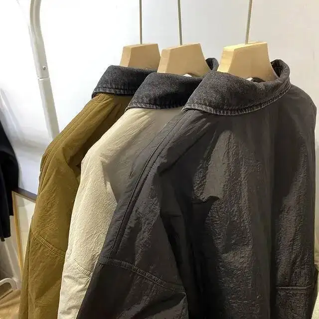 ملابس خارجية شتوية فضفاضة بأكمام طويلة وياقة مقلوبة ملابس نسائية وصلت حديثًا سترة قطنية مريحة بنمط كسول مقاس كبير #5