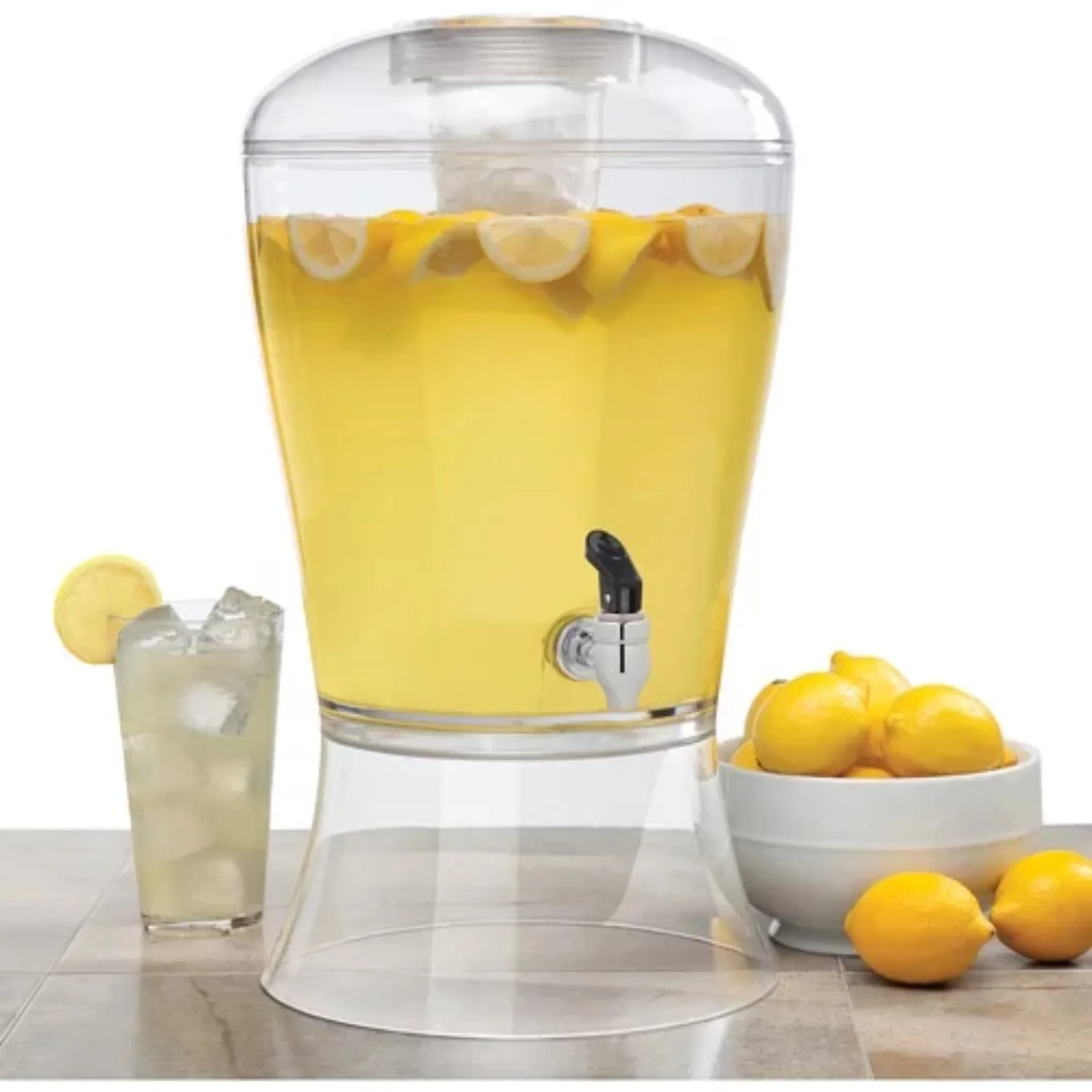 

3 Gallon Clear Acrylic Beverage Dispenser with Ice Core