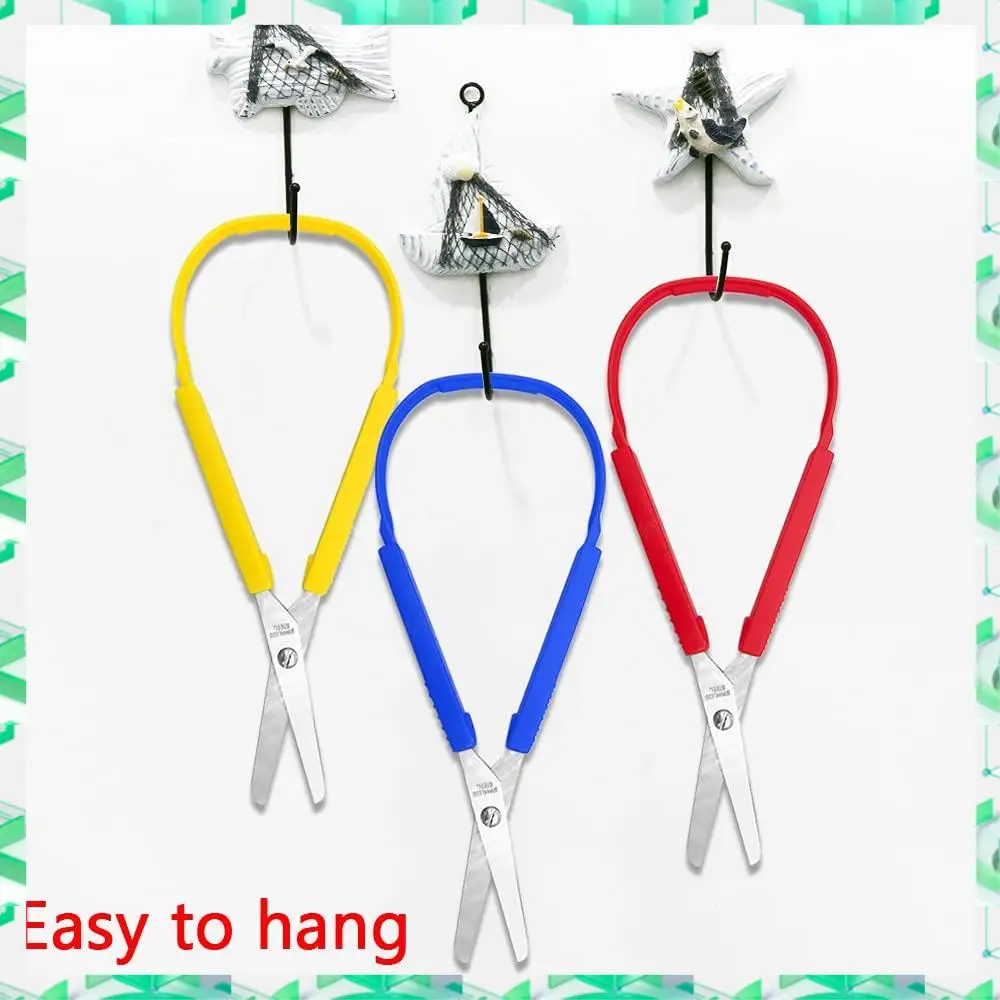 

FIZP Loop Scissors Grip Scissor Colorful Self-Opening Adaptive Cutting Scissors For Children,Adults,Home,Office,School