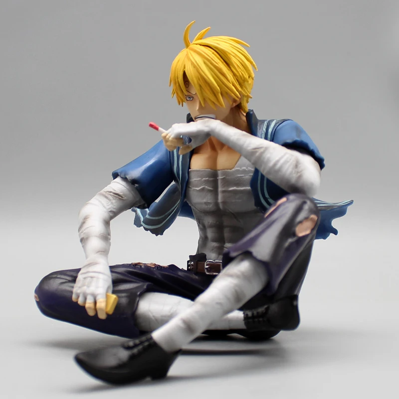 

12.5cm One Piece Action Figure Bandage Sanji Figure Wings GK Sanji Battle Damage Statue Sitting Anime PVC Model Collection Toys