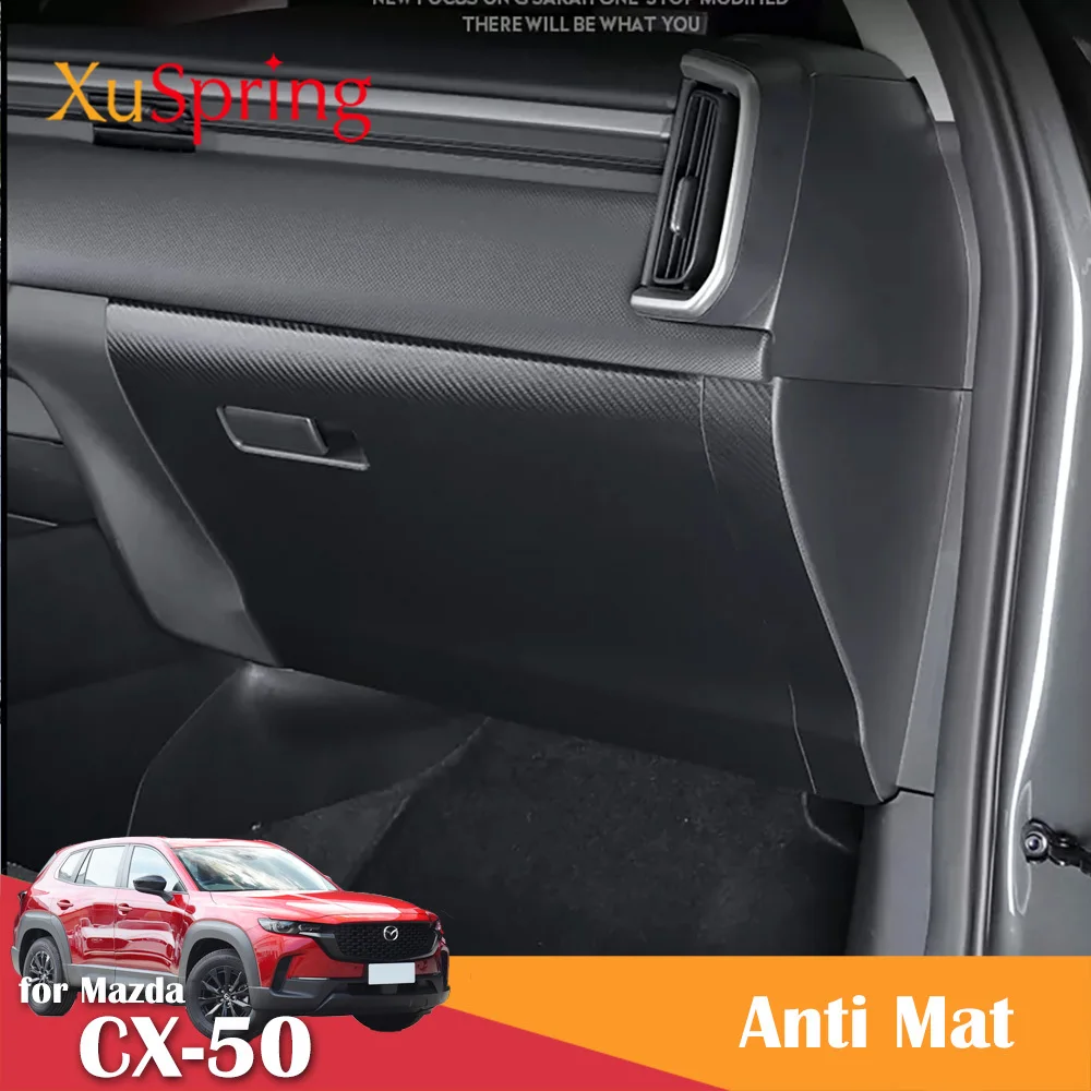 for Mazda CX-50 CX50 2023 2024 Car Co-pilot Anti-kick Cover Sticker Mat Protective Pad Cushion Styling