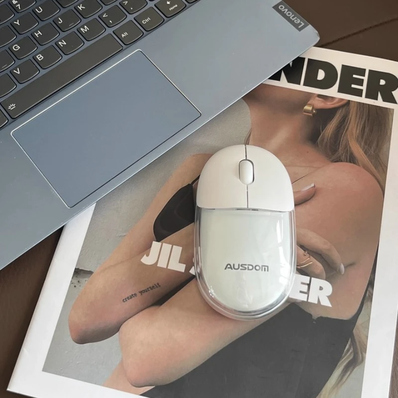 

AUSDOM F01 Двухрежимная беспроводная мышь Bluetooth Эргономичный дизайн Легкая RGB с низкой задержкой Аксессуары для ноутбуков Офисная геймерская мышь