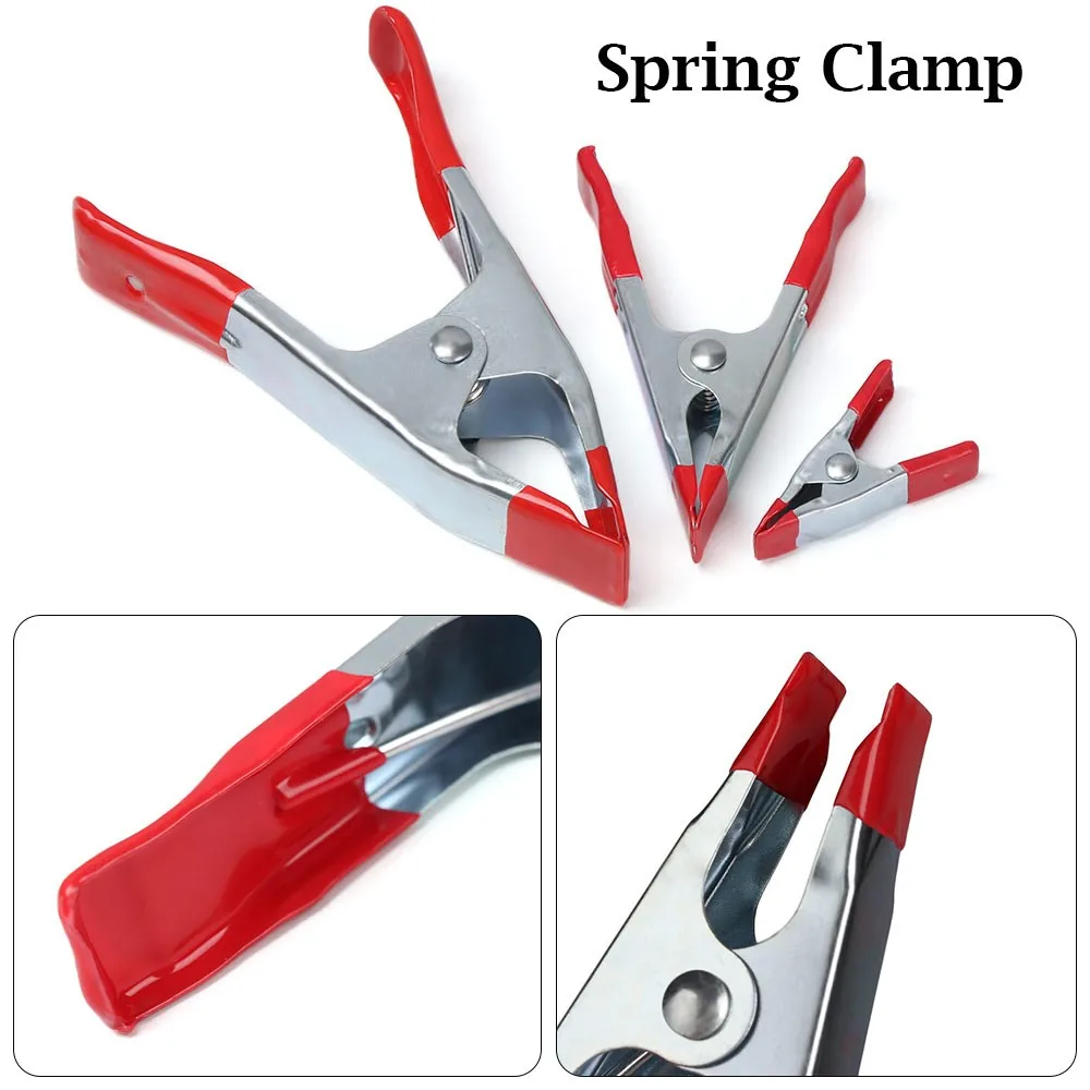 2/4/6 Inch Metal A-Shaped Clip With Rubber Pads Heavy Duty Spring Clamps Crocodile Clip For Woodworking Electrician Fix Cloth
